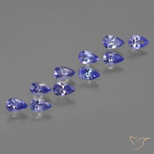 2.04ctw Naturel Violet Bleu Tanzanite, En forme de poire, VS