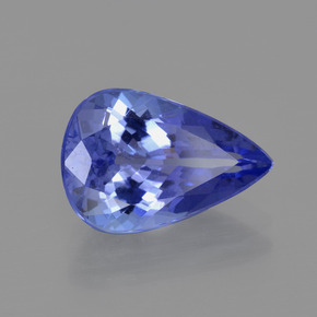 Tanzanite bleue naturelle en forme de poire, 3,07 ct, VVS