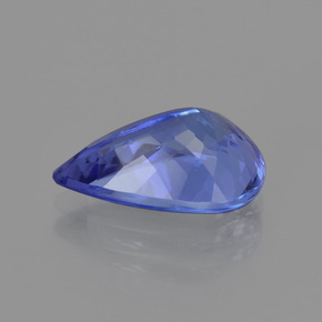 Tanzanite bleue naturelle en forme de poire, 3,07 ct, VVS