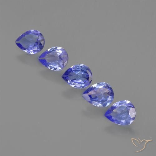 1.29ctw Naturel Bleu violet intense Tanzanite, En forme de poire, VS