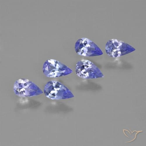 1.35ctw Naturel Violet Bleu Tanzanite, En forme de poire, VS