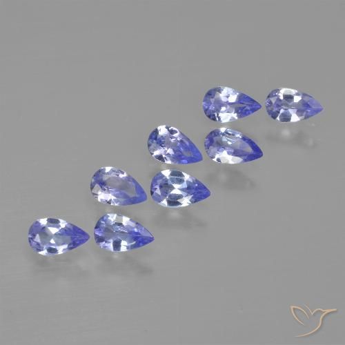1.56ctw Naturel Bleu violet intense Tanzanite, En forme de poire, VS