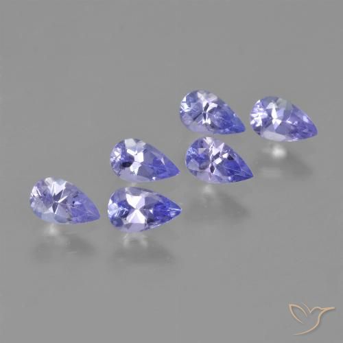 1.54ctw Naturel Violet Bleu Tanzanite, En forme de poire, VS