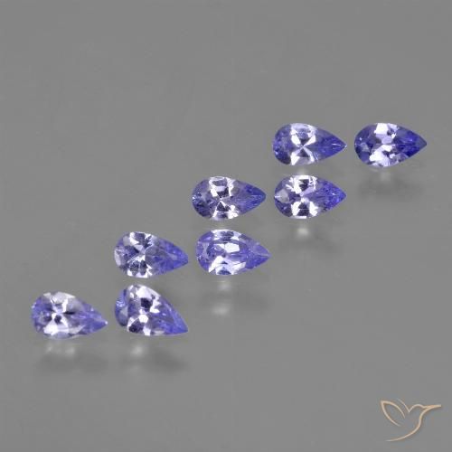 1.55ctw Naturel Bleu violet intense Tanzanite, En forme de poire, VS