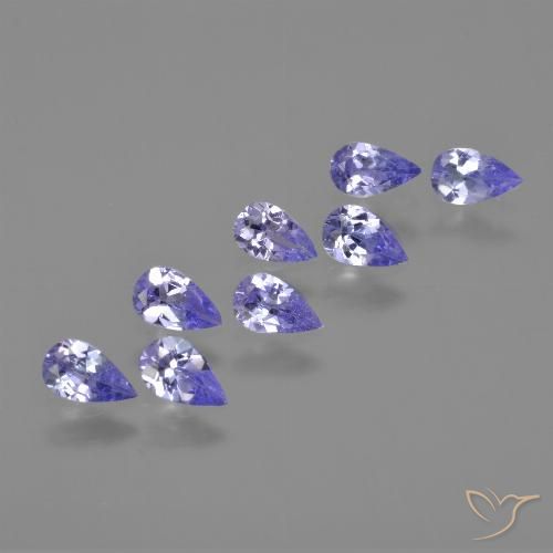 1.58ctw Naturel Violet vif Tanzanite, En forme de poire, VS