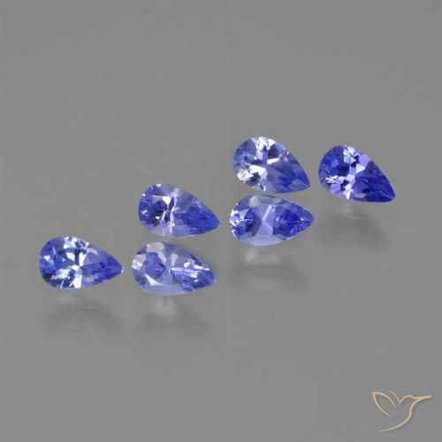 1.70ctw Naturel Violet Bleu Tanzanite, En forme de poire, VS