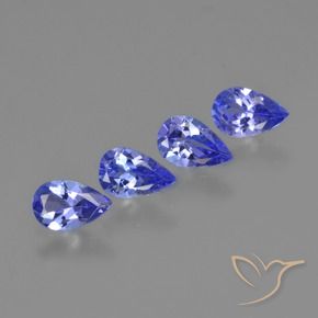 Achetez naturel 1.67ct Bleu pourpre profond Tanzanite gems, En forme de poire, En provenance Tanzanie chez GemSelect. En stock, livraison internationale!
