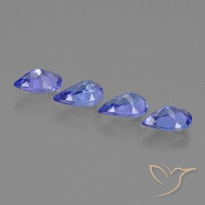 Achetez naturel 1.67ct Bleu pourpre profond Tanzanite gems, En forme de poire, En provenance Tanzanie chez GemSelect. En stock, livraison internationale!