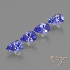 Shop natural 1.94ct Bleu violet intense Tanzanite gems, En forme de poire, from Tanzanie at GemSelect. In stock, global shipping!