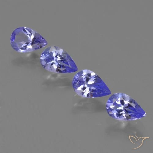 1.65ctw Naturel Bleu violet intense Tanzanite, En forme de poire, VS