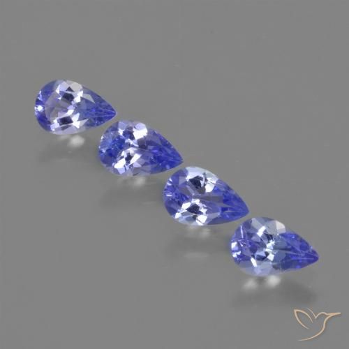 1.67ctw Naturel Bleu violet intense Tanzanite, En forme de poire, VVS-VS