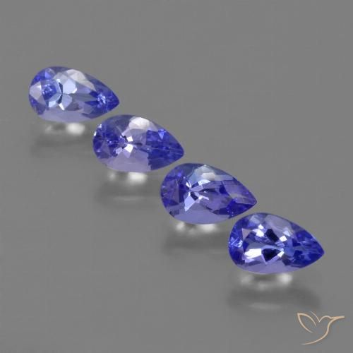 1.70ctw Naturel Bleu violet intense Tanzanite, En forme de poire, VS