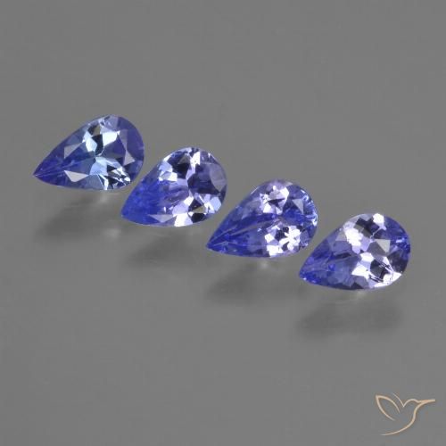 1.34ctw Naturel Bleu violet intense Tanzanite, En forme de poire, VS