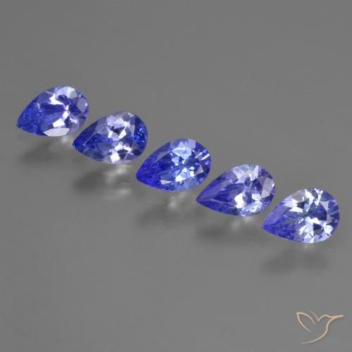 1.94ctw Naturel Violet foncé Bleu Tanzanite, En forme de poire, VS