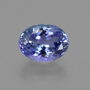 Tanzanite bleue naturelle coupe ovale, 1,95 ct, VVS