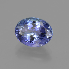 Tanzanite bleue naturelle coupe ovale, 1,95 ct, VVS
