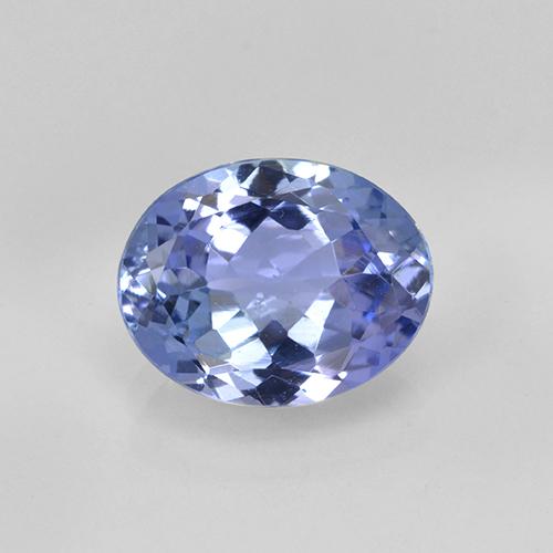 Tanzanite bleue naturelle coupe ovale, 1,71 ct, VS