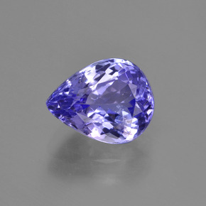 Tanzanite violet naturelle en forme de poire, 2,35 ct, VS-SI