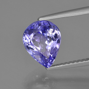 Tanzanite violet naturelle en forme de poire, 2,35 ct, VS-SI