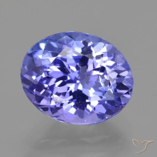 Tanzanite Bleu violet intense naturelle Coupe ovale, 2.88 ct, VS-SI