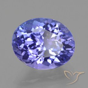 Tanzanite Bleu violet intense naturelle Coupe ovale, 2.88 ct, VS-SI
