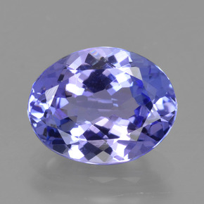 Tanzanite Bleu violet intense naturelle Coupe ovale, 2.47 ct, VVS