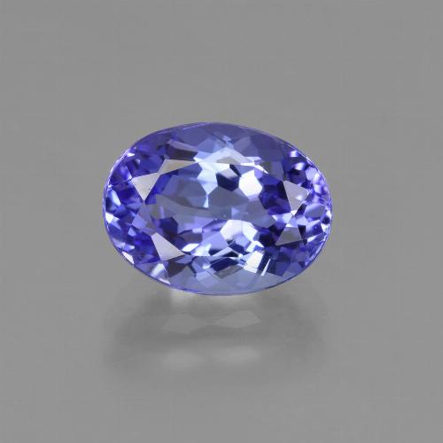 Tanzanite bleue naturelle coupe ovale, 2,22 ct, VVS