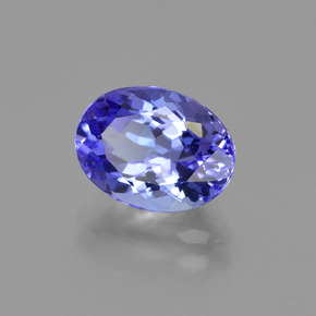Tanzanite bleue naturelle coupe ovale, 2,22 ct, VVS