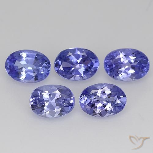 2.41ctw Naturel Violet Bleu Tanzanite, ovale, VS