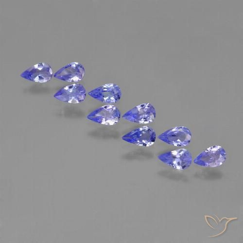 1.73ctw Naturel Violet Bleu Tanzanite, En forme de poire, VS