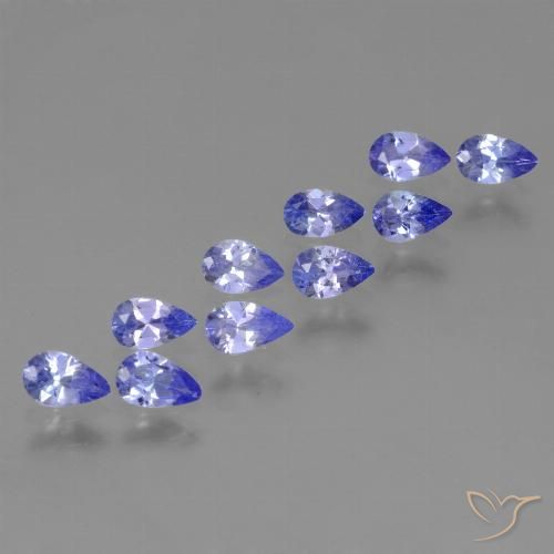 2.17ctw Naturel Bleu violet intense Tanzanite, En forme de poire, VS