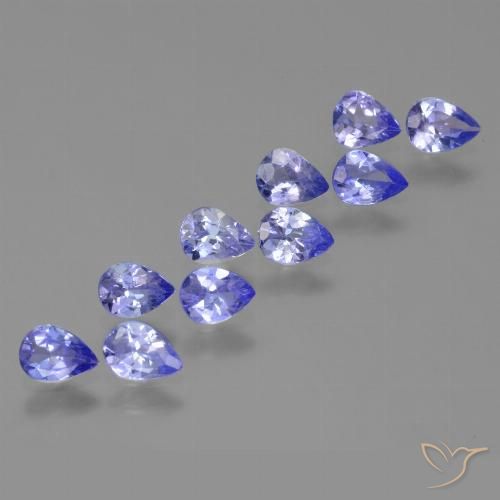 2.55ctw Naturel Bleu violet intense Tanzanite, En forme de poire, VS
