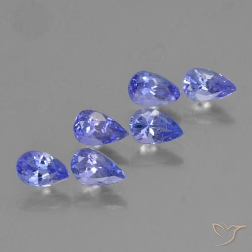 2.66ctw Naturel Violet Bleu Tanzanite, En forme de poire, VS