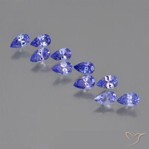 2.54ctw Naturel Violet foncé Bleu Tanzanite, En forme de poire, VS