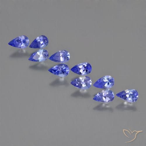 2.24ctw Naturel Violet foncé Bleu Tanzanite, En forme de poire, VS