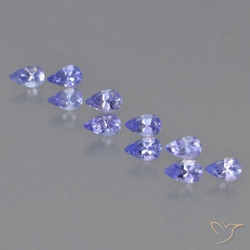 2.06ctw Naturel Bleu violet intense Tanzanite, En forme de poire, VS