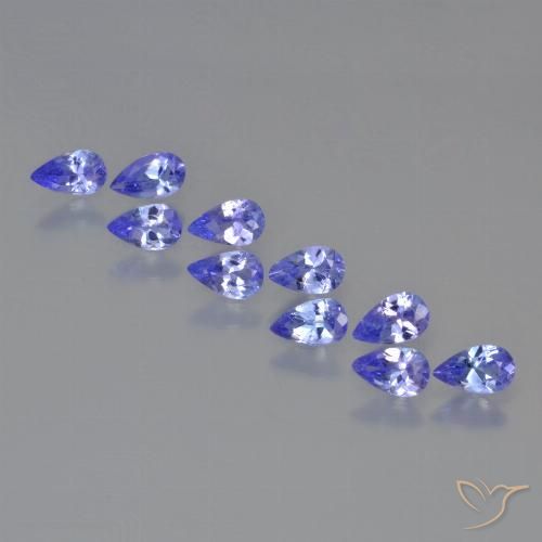 2.05ctw Naturel Bleu violet intense Tanzanite, En forme de poire, VS