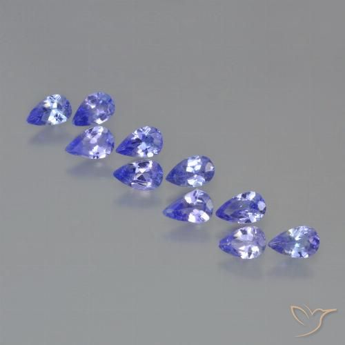 2.10ctw Naturel Bleu violet intense Tanzanite, En forme de poire, VS