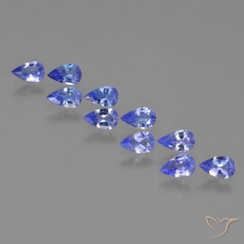 2.02ctw Naturel Bleu bleuet léger Tanzanite, En forme de poire, VS
