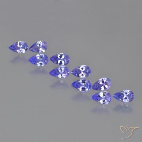 2.35ctw Naturel Bleu violet intense Tanzanite, En forme de poire, VS