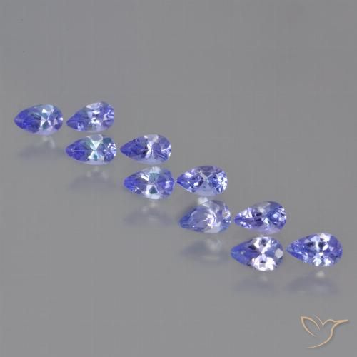 2.11ctw Naturel Bleu violet intense Tanzanite, En forme de poire, VS