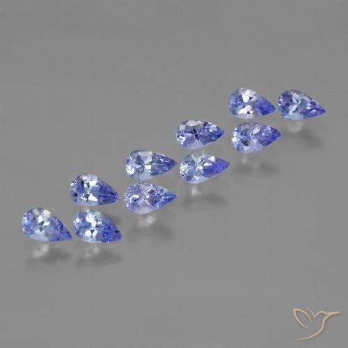 2.36ctw Naturel Violet Bleu Tanzanite, En forme de poire, VS