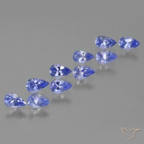 2.26ctw Naturel Bleu pastel Tanzanite, En forme de poire, VS