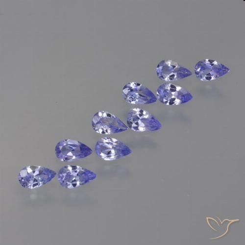 2.08ctw Naturel Violet Tanzanite, En forme de poire, VS