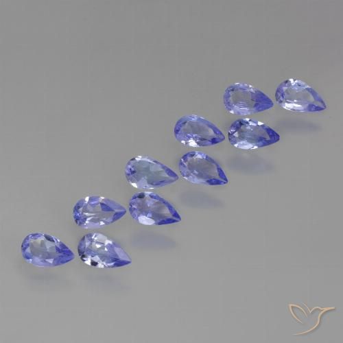 1.82ctw Naturel Violet vif Tanzanite, En forme de poire, VS