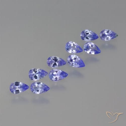1.92ctw Naturel Violet vif Tanzanite, En forme de poire, VS