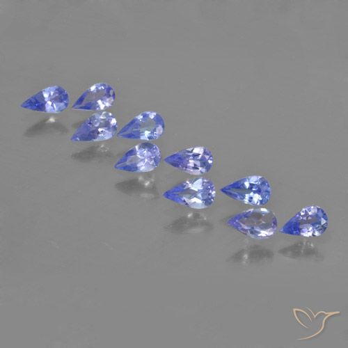 1.88ctw Naturel Bleu violet intense Tanzanite, En forme de poire, VS