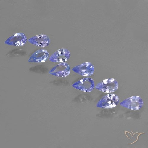 2.01ctw Naturel Violet Bleu Tanzanite, En forme de poire, VS