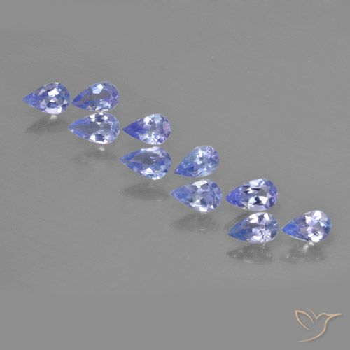 1.64ctw Naturel Violet Bleu Tanzanite, En forme de poire, VS