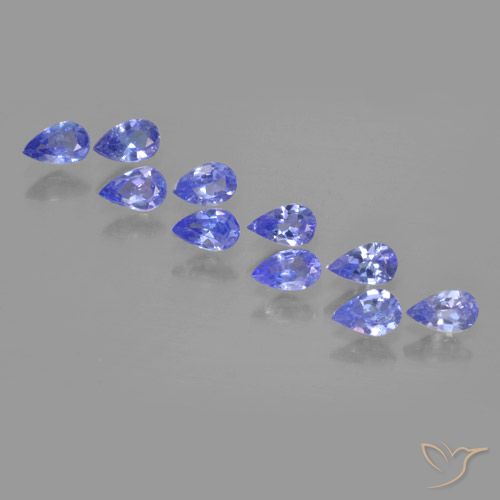 1.90ctw Naturel Bleu violet intense Tanzanite, En forme de poire, VS